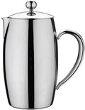Bellux Thermal Wall Collection Premium 3-Cup (350ml) Cafetière, Hollow Handles, Drip-Free Spout, 18/10 Stainless Steel, Mirror Polished Finish, Silver by Caf%C3%A9+Stal