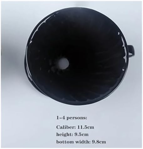 Ceramic Coffee Filter Enhances The Rich Flavor Set For Pour Over Maker(Black) - Image 5