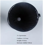 Ceramic Coffee Filter Enhances The Rich Flavor Set For Pour Over Maker(Black) - Image 5