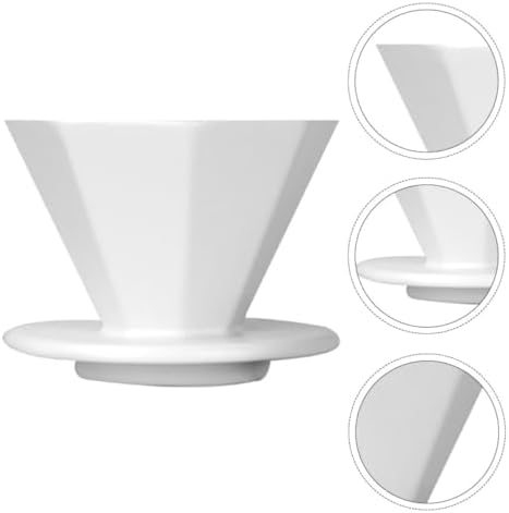 OUNONA Ceramic Coffee Filter Cup, White Dripper for Mugs and Carafes - Image 5