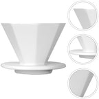 OUNONA Ceramic Coffee Filter Cup, White Dripper for Mugs and Carafes - Image 5