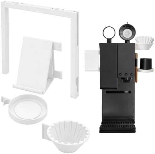 Coffee Organizer Compatible with xBloom Grinder, Modular Accessory Holder, Multi Function Mount Rack for Home Coffee Bar and Workstation Storage (White Left Hand) by TEHAOUU
