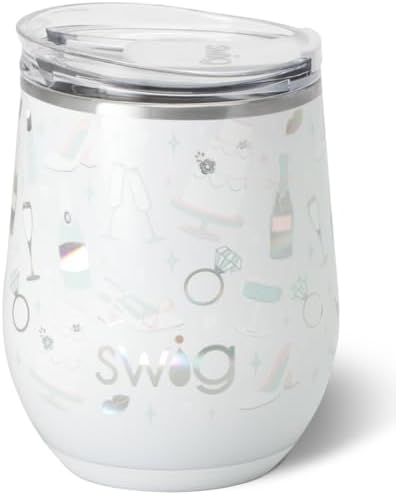 Swig Life 12oz Insulated Wine Tumbler with Lid, Bride to Be by SwigLife