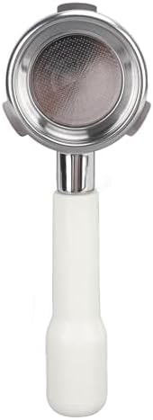 58mm Bottomless Portafilter, 3 Ears Coffee Bottomless Portafilter, Compatible with Barsetto Machine, Stainless Steel Filter Basket (White) - Image 6