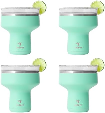 REDUCE Saltini 16oz Margarita Tumbler - Insulated Cocktail Glass - 4 Pack by Reduce
