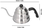 Gooseneck Coffee Kettle, Stainless Steel 1.2L (1L) - Image 4
