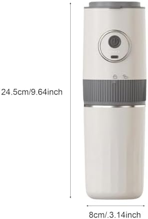 Electric Coffee Grinder and Brewing Combo Portable Coffee Maker Wireless Handbrewed Machine Rechargeable Battery Stainless Steel Cup 350ml Capacity (2566 English Version) - Image 3