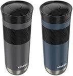 Contigo Byron 2.0 Stainless Steel Travel Mug with SNAPSEAL Lid and Grip, 20 oz, 2-Pack, Sake; Blueberry by Contigo