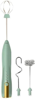 Electric Milk Frother USB Rechargeable Frothing Machine Blender Coffee Cream Drink Frothing Wand Handheld Egg Beater 3 Speeds(Light Grey) by Unknown