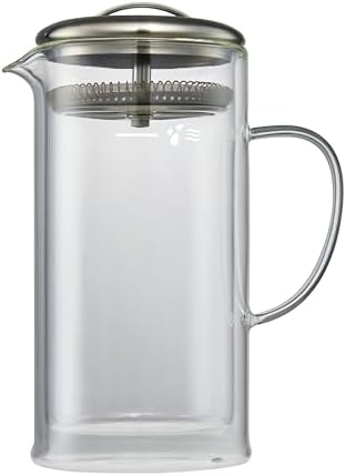 casaWare Double Wall Borosilicate Glass Tea pot with Strainer Lid (24 OZ) - Image 4