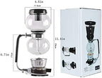 JITEM Cafetera Syphon Coffee Maker Japanese Style Vacuum Glass Siphon Pot Percolators 3 Cups 360ML Glass Tabletop Manual Siphon Coffee Maker for Coffee or Tea - Image 2