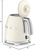 SMEG Mini 50's Retro Style 3 Cup Electric Kettle with Double Wall Anti Slip Base and Water Level Indicator (Cream) - Image 6