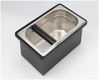 Espresso Coffee Knock Box, Large Coffee Coffee Grounds Knock Box Container Coffee Machine Accessories, Stainless Steel Coffee Bin Grind Knock Out Box with Removable Knock Bar and Non Slip Base by Unknown
