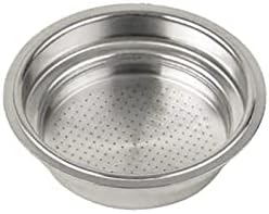 52mm Coffee Portafilter Basket, 1 Cup Double Layer Stainless Steel Pressurized Coffee Filter Basket Bottomless Portafilter Espresso Machines Accessories for EUPA 1817 1819 Gustino 1PCS by Unknown