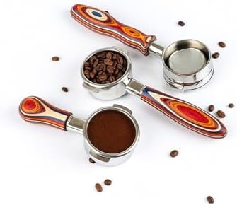 58mm Naked Coffee Portafilter，Compatible For Linea Mini，Compatible For Linea Micra，Stainless Steel Coffee Handle With Basket Barista Tools(D color wood) - Image 3