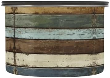 Stainless Steel Coffee Storage Containers with Airtight Lid, Vintage Rustic Wood Planks 17oz Food Storage Container Kitchen Canister for Tea, Coffee Beans, Ground, Sugar Storage - Image 2
