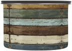 Stainless Steel Coffee Storage Containers with Airtight Lid, Vintage Rustic Wood Planks 17oz Food Storage Container Kitchen Canister for Tea, Coffee Beans, Ground, Sugar Storage - Image 2