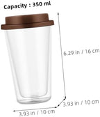 ULTECHNOVO Beverage Cup with Glass Double Wall Insulated Coffee Cup Lid Reusable for Daily Use - Image 5