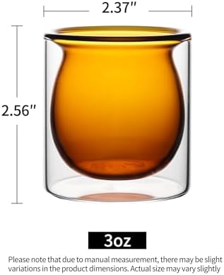 NIRA.Z 3oz Double Wall Glass Espresso Cups – Set of 4 Colorful Insulated Borosilicate Glass Coffee Shot Glasses, Demitasse Cups for Espresso, Latte, Macchiato, Heat Resistant, Ideal for Home & Office - Image 2