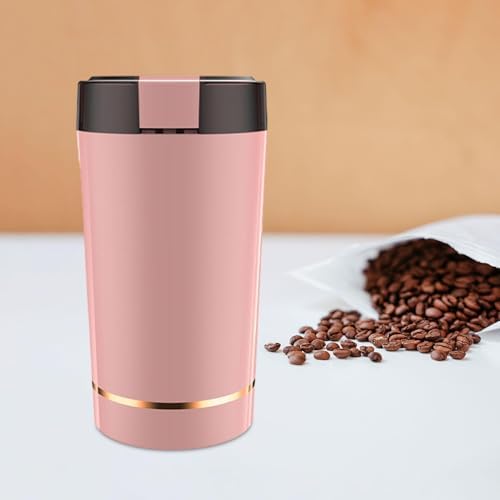 Coffee Grinder Electric Coffee Bean Grinder Mill Spice Grinder Stainless Espresso Grinder Conical Burr Cordless Food Grade for Grinding, Pink - Image 4