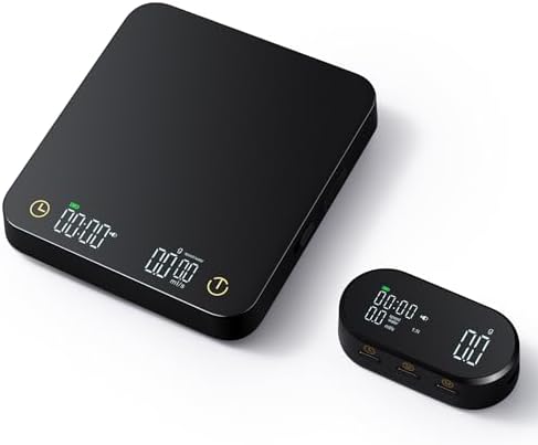 Digital Coffee Scale, 3kg 0.1g Accurate Kitchen Scale with Timer and Wireless Display, for Pour Over Coffee Cooking Baking (with Wireless Display Screen) by Unknown