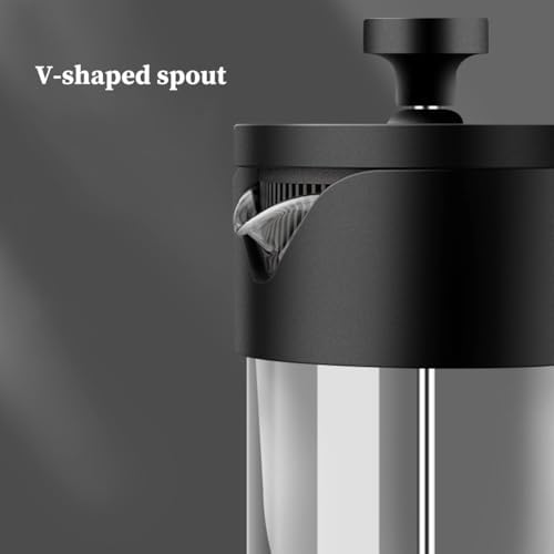 French Press Coffee Maker, Coffee Press French With 3-level Filter System, Stainless Steel, Cold Brew Heat Resistant Borosilicate Glass Espresso Coffee & Tea Maker(1000ml) - Image 5