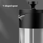 French Press Coffee Maker, Coffee Press French With 3-level Filter System, Stainless Steel, Cold Brew Heat Resistant Borosilicate Glass Espresso Coffee & Tea Maker(350ml) - Image 5