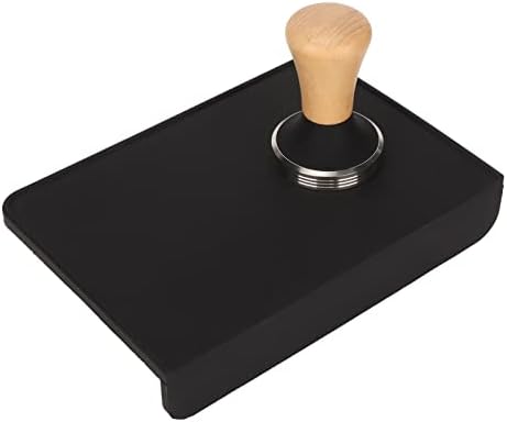 Aramox Wood Coffee Tamper with Silicone Tamper Mat Set Stainless Steel Base Beech Handle Even Pressure Easy Clean for Beginners Home Baristas Prep 8.5 X 6.0 X 0.4in (51mm / 2.01in) - Image 7
