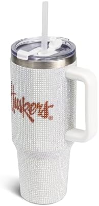 The Memory Company Officially Licensed 40oz White Bling Game Day Tumbler, University of Nebraska, Lincoln - Image 2