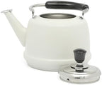 Martha Stewart Kingstree Large 2 Qt Heavy Gauge Stainless Steel Tea Kettle - Linen White Exterior - Image 6