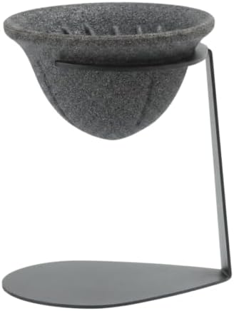 Ceramic Pour Over Dripper and Tea Strainer with Iron Stand - Black/Gray by Unknown