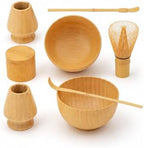 Bamboo Matcha Whisk Set with Holder, Scoop and Bowl for Tea Practice by Unknown