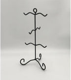 Mug Holder Tree, Coffee Cup Holder with 6 Hooks, 8 "W x 16 "H, Large Rustic Black Iron Steel Kitchen Rack Plate Farmhouse Home, Standing Kitchen Counter Decor - Image 4