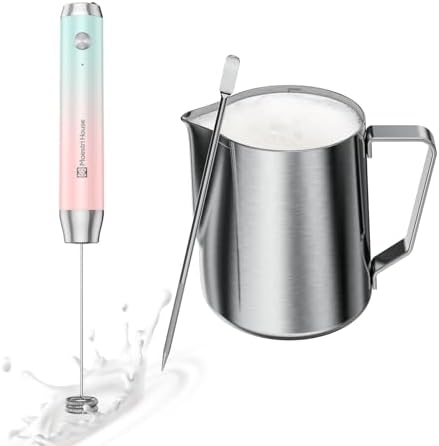 Handheld Milk Frother & Milk Frother Pitcher by MaestriHouse