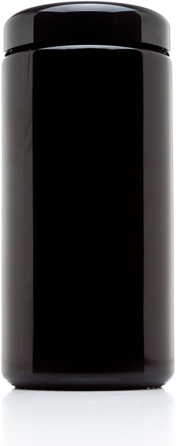 Infinity Jars 1 L Airtight Smell Proof Coffee Canister Set, 6 Pack, Black by InfinityJars