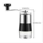 Manual Coffee Bean Grinder with Hand Crank Portable Stainless Steel Coffee Bean Grinder Visual Coffee Machine for Camping Travel - Image 4