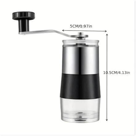 Manual Coffee Bean Grinder with Hand Crank Portable Stainless Steel Coffee Bean Grinder Visual Coffee Machine for Camping Travel - Image 4