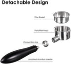 51mm Bottomless Portafilter 2 Wings Fits Delonghi ECP3420/EC155/BCO430/EC260 with Anodized Aluminum Handle | Filter Basket Included - Image 4