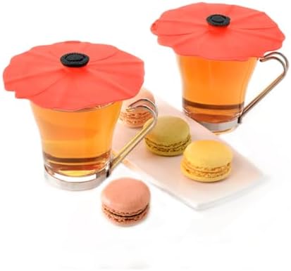 Set of 4 Charles Viancin Silicone Drink Covers – Wine Glass Covers – Small Silicon Lids – Cup Covers – 4 Inch Coffee Cup Lids - Image 5