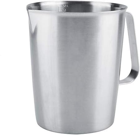 2000ml Large Stainless Steel Measuring Cup Mug Milk Frothing Pitcher Jug Frother with Clear Scale, 304 Cappuccino Espresso Machine for Barista Coffee Latte Art Pen - Image 3