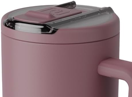 BrüMate Era Flip 40oz Tumbler with 100% Leakproof Covered Straw Lid | Hygienic Covered Straw | Insulated Stainless Steel Water Bottle with Handle | Cup Holder Friendly | BPA-Free (Rose Taupe) - Image 3