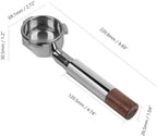 Coffee Machine Handle,Compatible For IKAPE, Openwork Bottomless Portafilter Walnut Espresso Handle 54/58mm(54mm Breville Silver) - Image 3