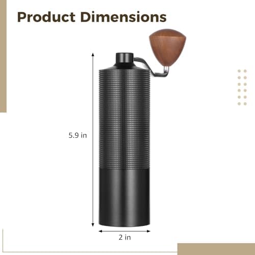Manual Coffee Grinder, Hand Burr Coffee Grinder with Steel Core, Adjustable Grind, Portable for Home Travel - Image 5