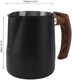 Milk Frothing Pitcher, Espresso Milk Frother Cup Inner Scale, 304 Stainless Steel Dripless Spout Coffee Steaming Pitcher with Handle Milk Frothing Jug (1000ml-Matte Black) - Image 4