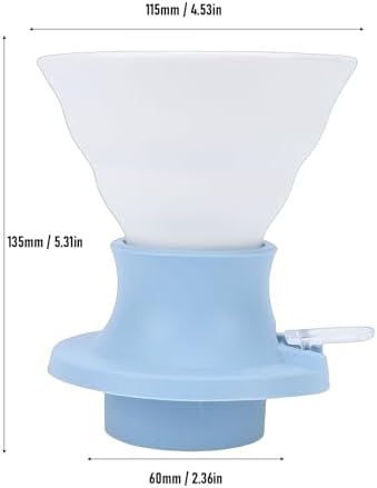 Pour Over Ceramic Coffee Dripper, Immersion Style Filter Brewing System, Manual Brew Maker with Water Control Heat Proof, Ideal for Home Office Use (Blue) - Image 7