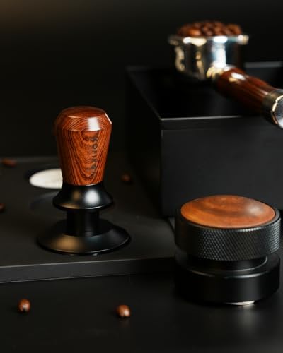 58mm Espresso Tamper, 30lbs Spring Loaded, Rosewood Handle, Ripple Base - Image 5