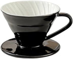 Ceramic Coffee Filter Cup Reusable Filters V Style Maker Conical Hand Flush Single Drip Barista Tool(Black) by Unknown