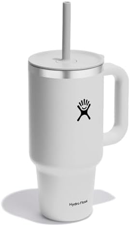 Hydro Flask 32 Oz Travel Tumbler with Handle, Lid and Straw - Insulated Stainless Steel in 32 Oz White - Image 2