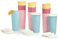 Tupperware Tumbler Set in Multicolor, 12 Count, Dishwasher Safe and BPA Free (12 Tumblers, 12 Lids, 16 fl oz each) by Tupperware