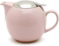 Zero Japan Bee House Round Teapot - Ceramic Teapot with Removable Lid & Stainless Steel Infuser for Loose Tea - Tea Pot for Two - Sakura Pink (24 oz) by ZEROJAPAN